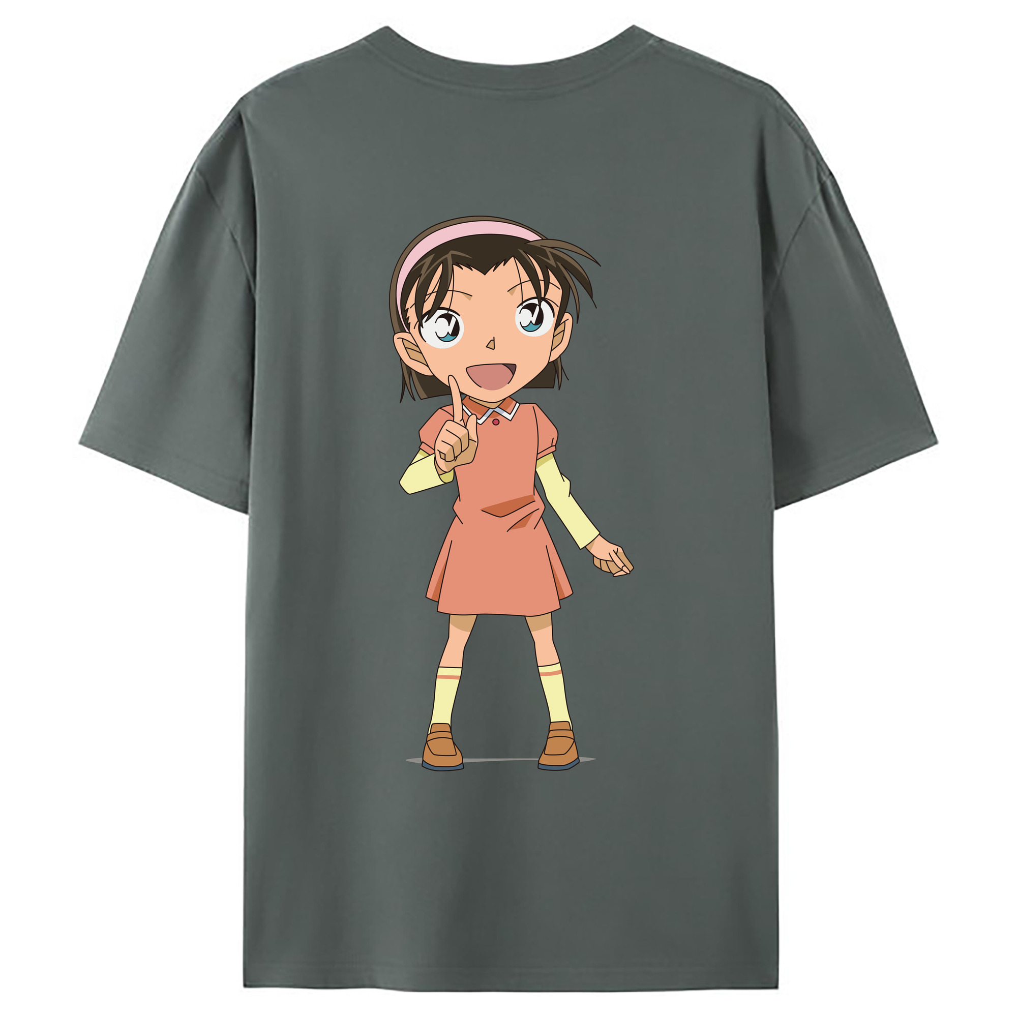 （画像用） 名探偵コナン 吉田 歩美 よしだ あゆみ Detective Conan my Yeager 綿100％ メンズ半袖Tシャツ（バックプリント） 通気性